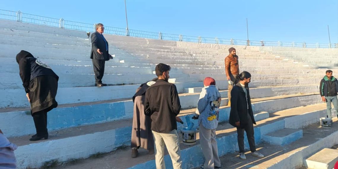 Preparations underway at Deir Ezzor Municipal Stadium to host Liberation Day celebrations