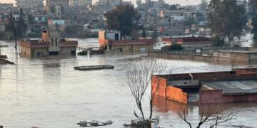 إنقاذ عالقين جراء فيضانات نهر الخابور في الحسكة
