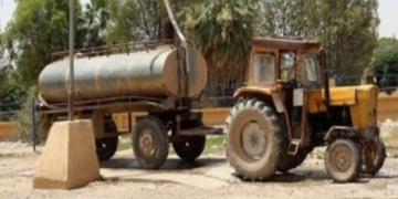 Drinking water was cut off from villages in the Tal Brak countryside