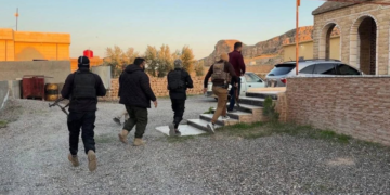 A security campaign in the southern countryside of Raqqa to seize random weapons