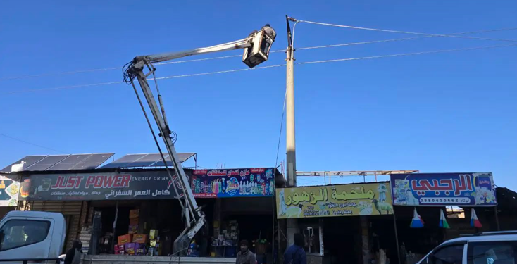 Power restored to neighborhoods in Raqqa after a power outage that lasted more than seven years