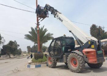 مجلس مدينة الرقة يواصل صيانة الإنارة ويطلق خطة لتحسين الطرق والمظهر العام