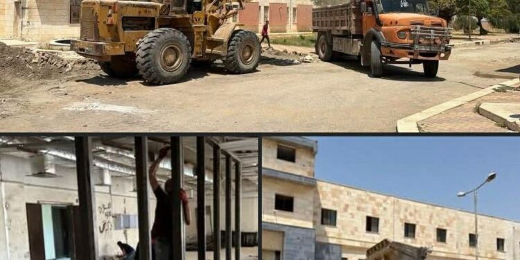 بدء ترميم وتأهيل مبنى التنمية الريفية في دير الزور تمهيداً لإعادته إلى الخدمة